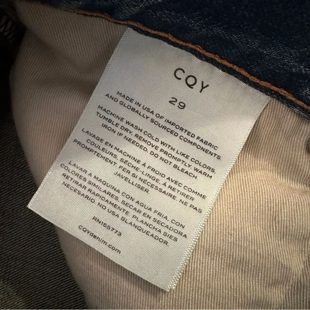 CQY straight let jeans